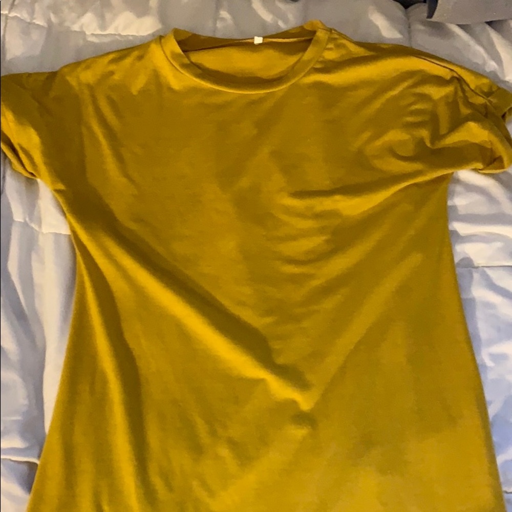 Yellow T shirt dress